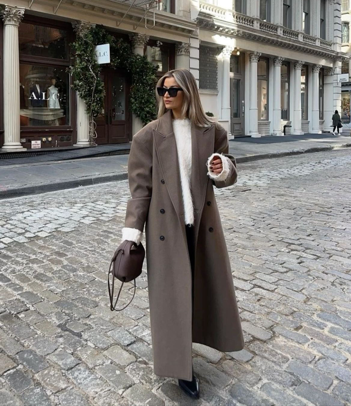 Oriana Damesjas Winter | Gevoerd Wol-Look, Oversized Lange Pasvorm