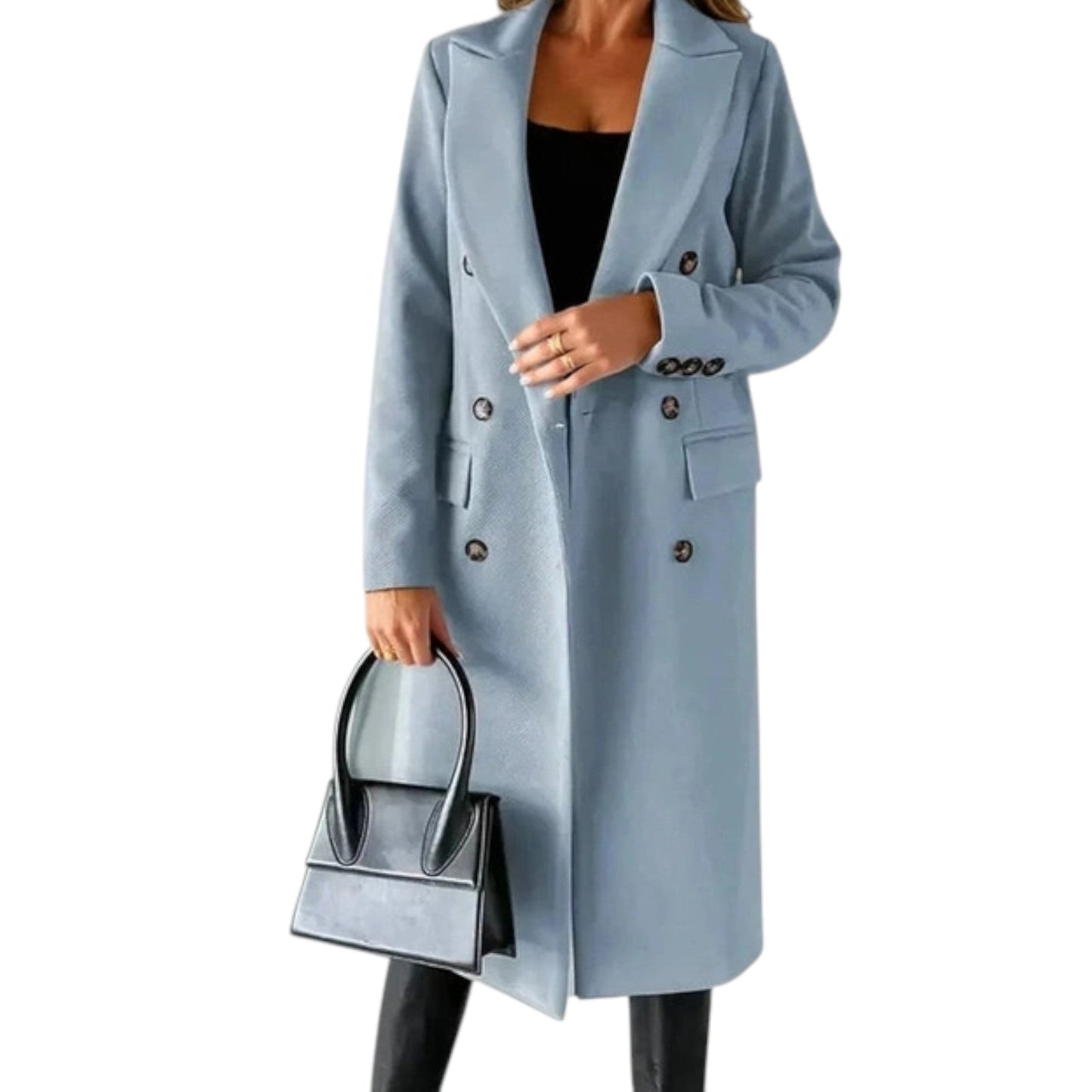 Sienna Dames Trenchcoat | Comfortabele Pasvorm, Lange Zwarte Trenchcoat