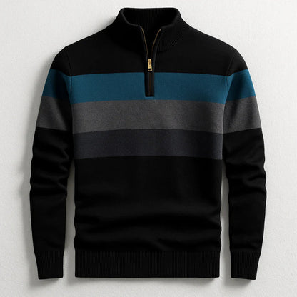 Lorven | Gestreepte Half-Zip Trui