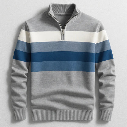Lorven | Gestreepte Half-Zip Trui