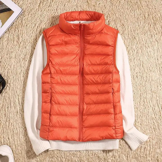 Dames Bodywarmer, Ultra Licht, Mouwloos, Donzen Look, Herfst/Winter