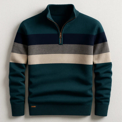 Lorven | Gestreepte Half-Zip Trui