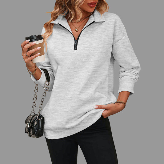 Ari Dames Sweatshirt | Halve Rits, Ademend Materialen 0