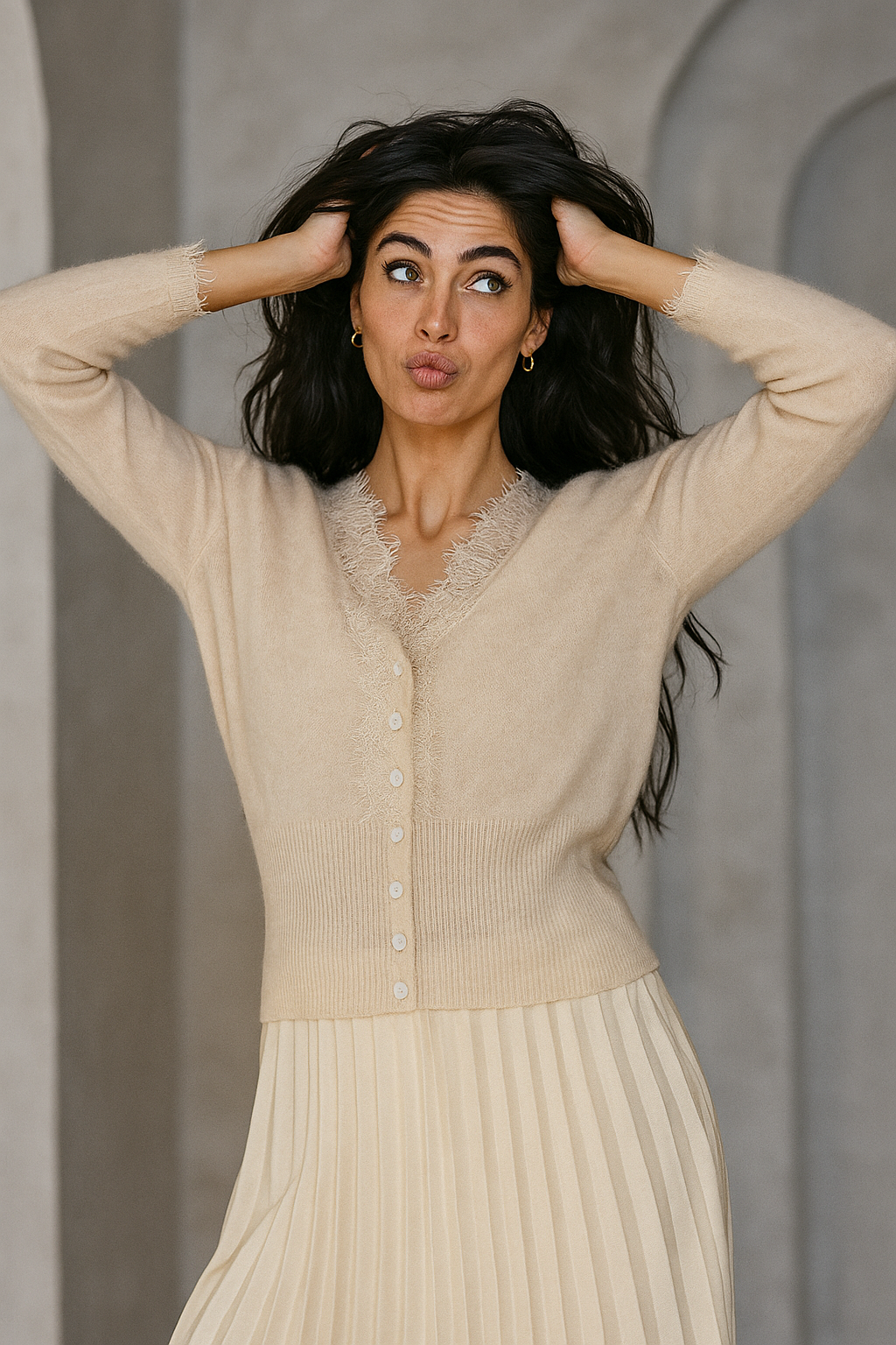 Aurora Kanten Vest Dames | Elegant en Warm 1