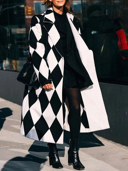 Ava Dames Mantel | 100% Polyester, Lange Zwarte Jassen voor Elegante Gelegenheden 3