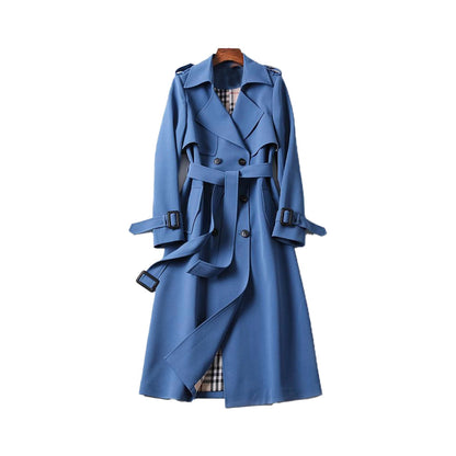 Dames Klassieke Trenchcoat Dubbelrijig met Ceintuur