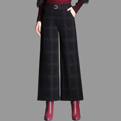 Belgravia Ruitbroek Dames | Hoge Taille, Wijde Pijpen, Comfortabel, Geruit 0