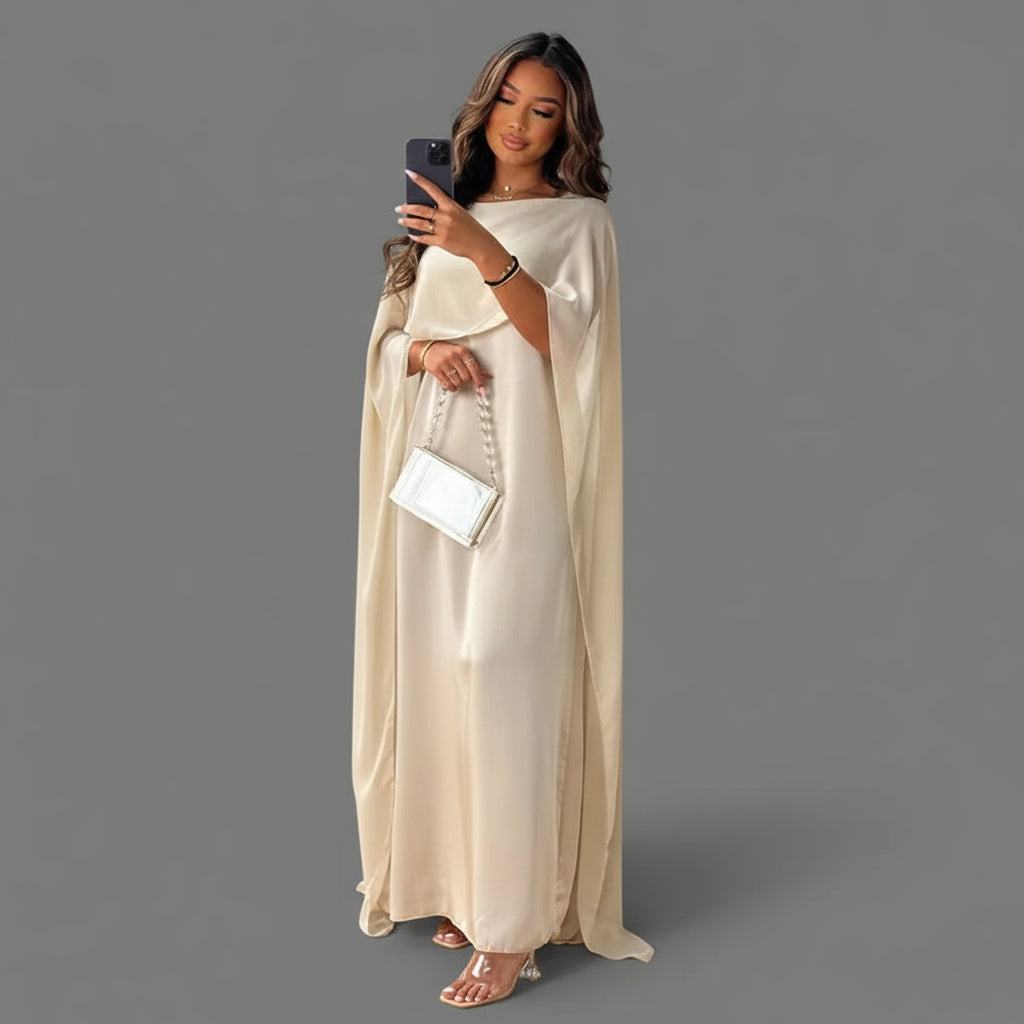 Benthe Satin Jurk | Dames Galajurk, Hoogwaardig Satijn, Tijdloze Elegantie voor Feestelijke Gelegenheden 0