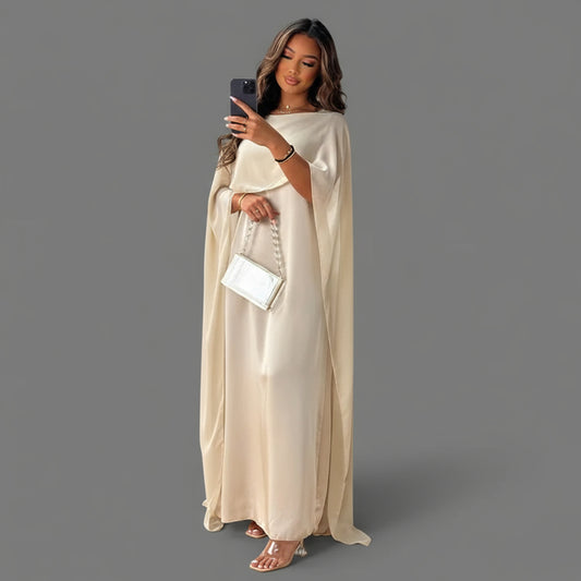 Benthe Satin Jurk | Dames Galajurk, Hoogwaardig Satijn, Tijdloze Elegantie voor Feestelijke Gelegenheden 0