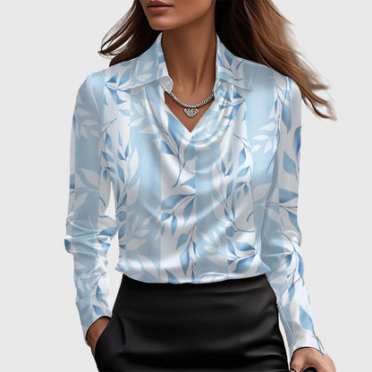Bram Dames Blouse | Lucide Satijn, Cascade-Halslijn 5
