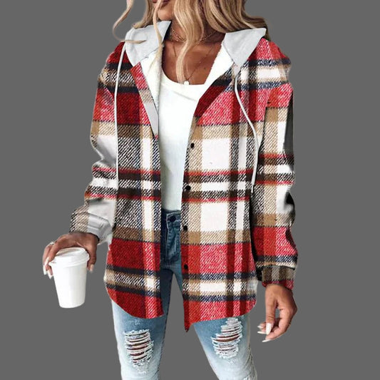 Carmen Dames Hoodie | Zachte Flanel, Casual Geruit 0