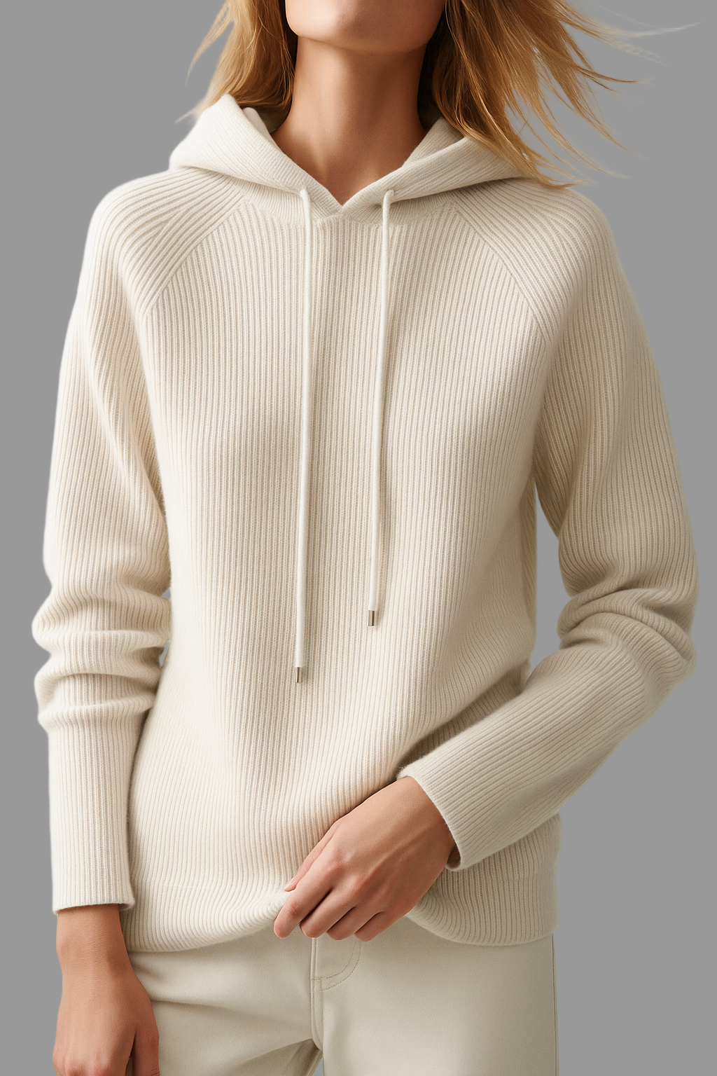 D Downtown Dames Hoodie | Zachte Merino Mix 0