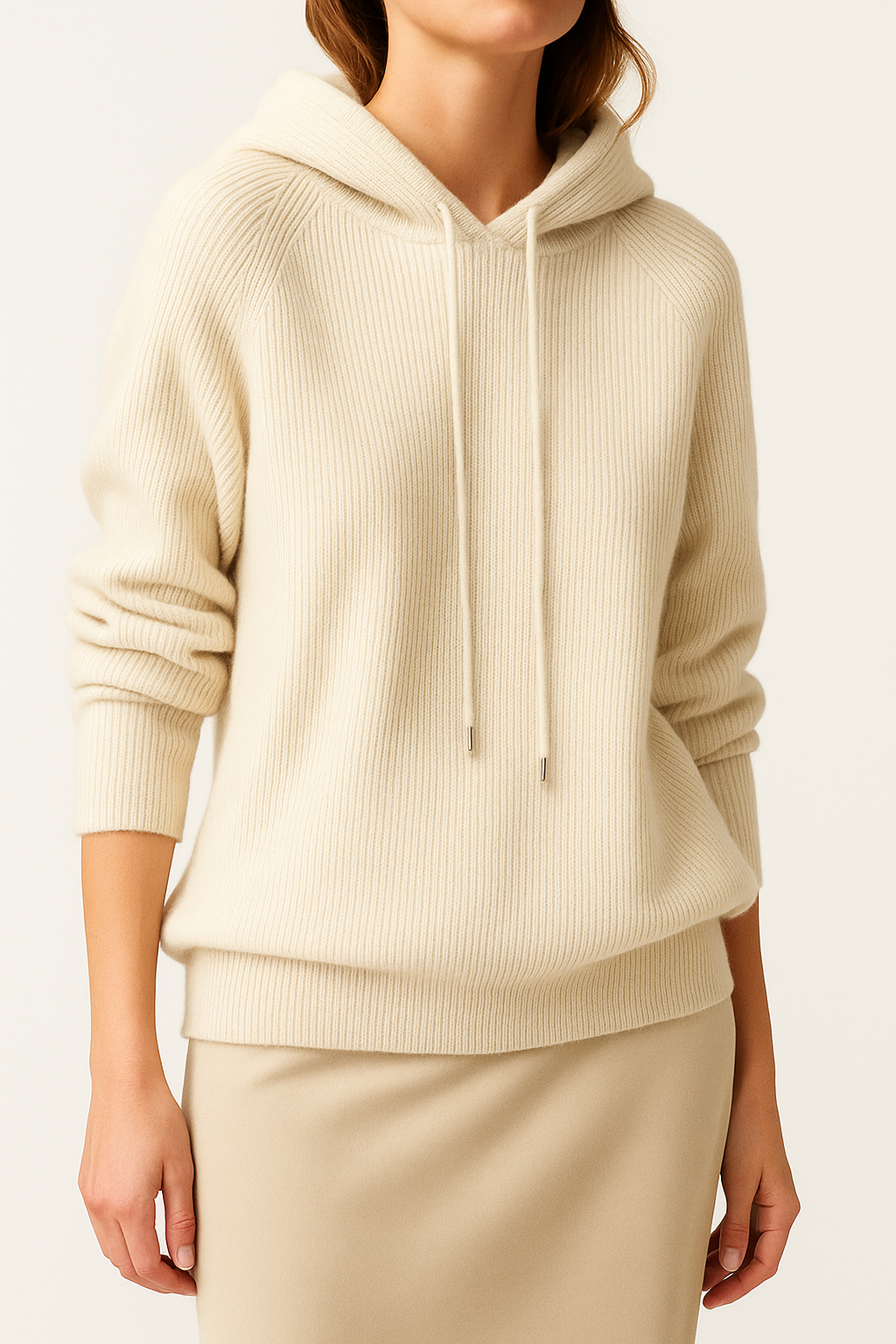 D Downtown Dames Hoodie | Zachte Merino Mix 3
