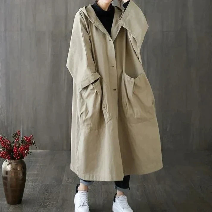 Daan Heren Oversized Trenchcoat | Waterafstotend, Elegant Zwart 2
