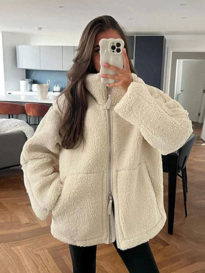 Daria Dames Fleece Jas | Oversized Sherpa, Ultra-Zacht en Comfortabel