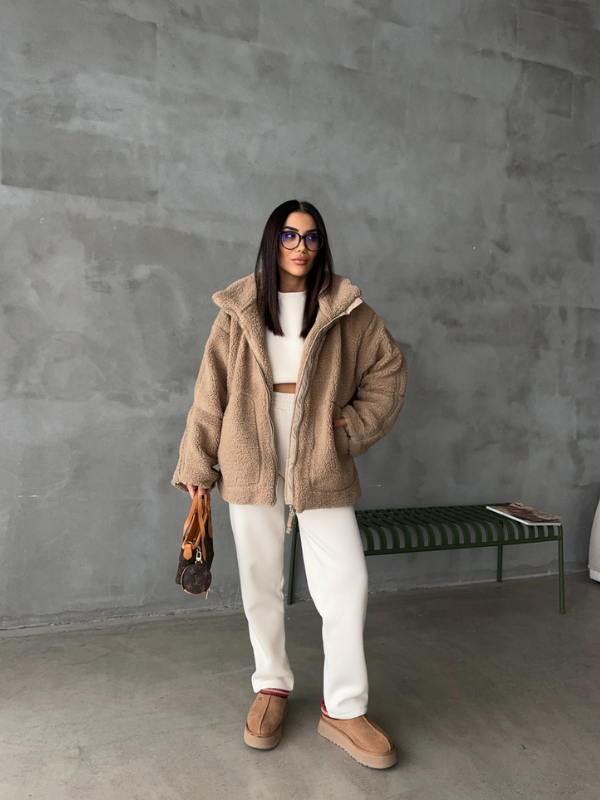 Daria Dames Fleece Jas | Oversized Sherpa, Ultra-Zacht en Comfortabel 3