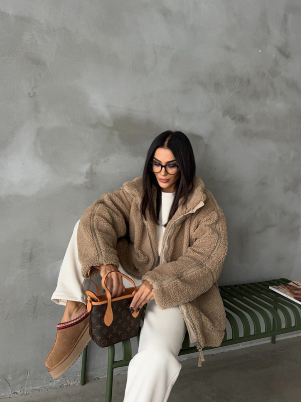 Daria Dames Fleece Jas | Oversized Sherpa, Ultra-Zacht en Comfortabel 6