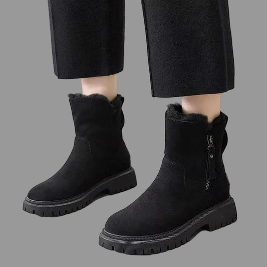Dazzle Winterlaarzen Dames | Comfortabele Mid-Calf Snowboots met Rits, Rubberzool 0