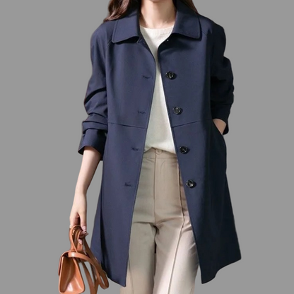 Elise Korte Trenchcoat Dames | Ademend, Tijdloos Ontwerp, Zwart 0