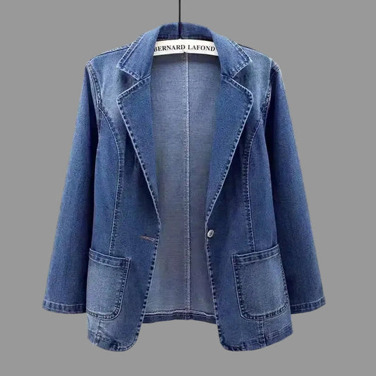 Eveline Spijkerjack Dames | Zwart Denim, Casual-Chique 0