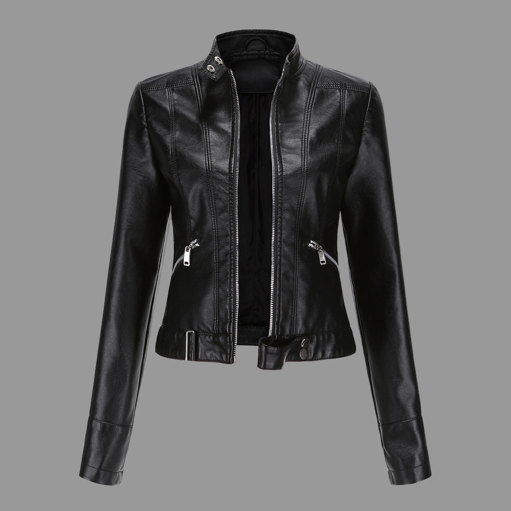 Eveline Zwart Leren Bikerjack Dames | Hoogwaardig Echt Leer, Tijdloos Design 0