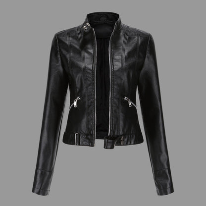 Eveline Zwart Leren Bikerjack Dames | Hoogwaardig Echt Leer, Tijdloos Design 0