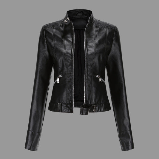 Eveline Zwart Leren Bikerjack Dames | Hoogwaardig Echt Leer, Tijdloos Design 0