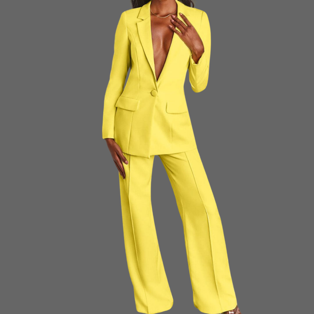 Evelyn Dames Blazer- en Broekset | Premium Stof, Elegant 0