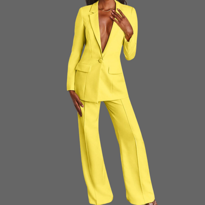 Evelyn Dames Blazer- en Broekset | Premium Stof, Elegant 0