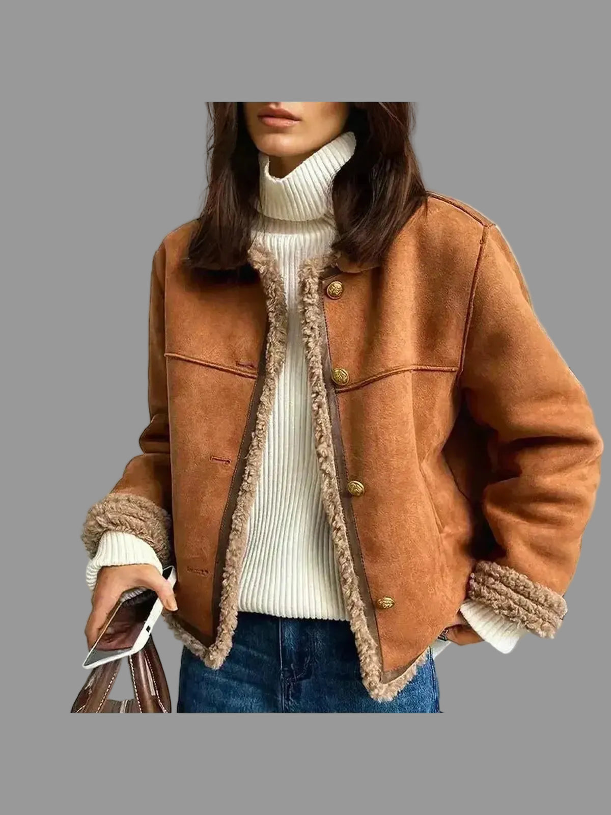 Evelyn Dames Jas Winter | Ethische Wol, Comfortabel en Elegant 0