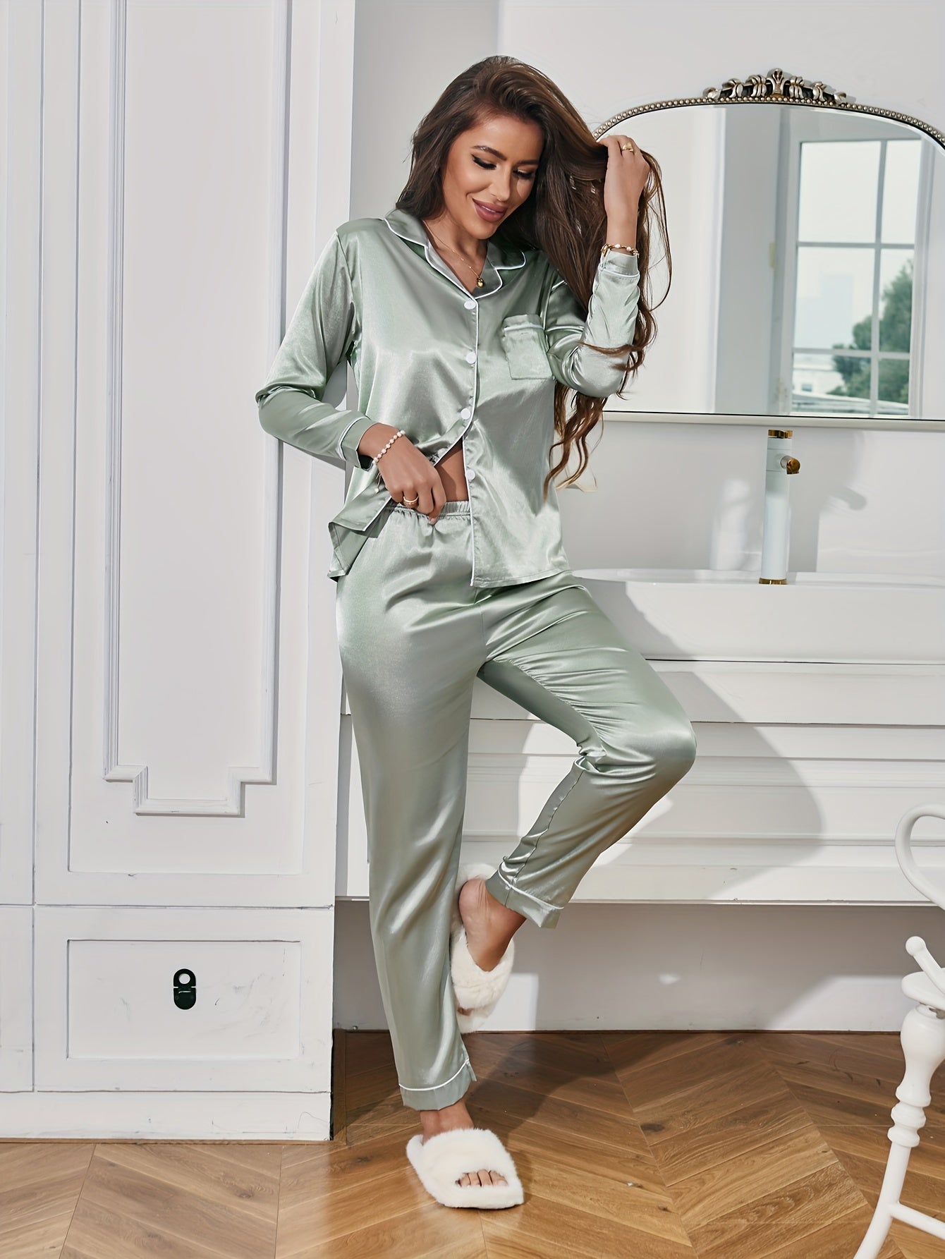 Gigi Dames Pyjama Set | Luxe Zijden, Casual en Ademend 8