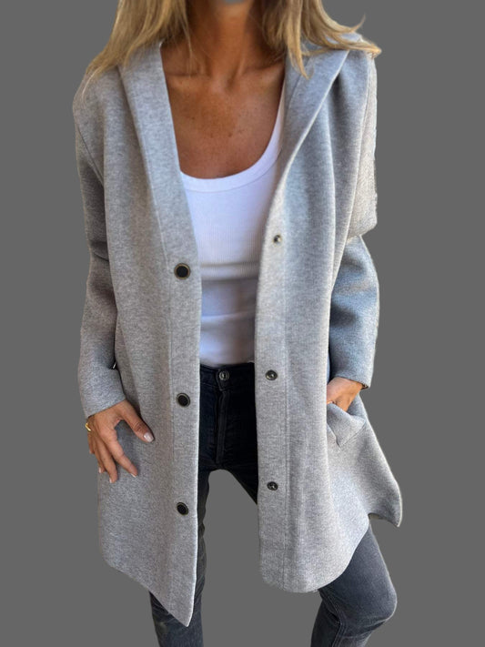 Jade Dames Jas | Zachte Gebreide Hoodie, Casual 0