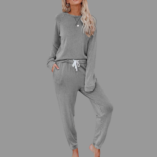 Jocelyn Casual Set Dames | Zachte Geborstelde Stof, Comfortabel & Tijdloos 0