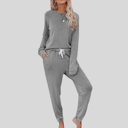 Jocelyn Casual Set Dames | Zachte Geborstelde Stof, Comfortabel & Tijdloos
