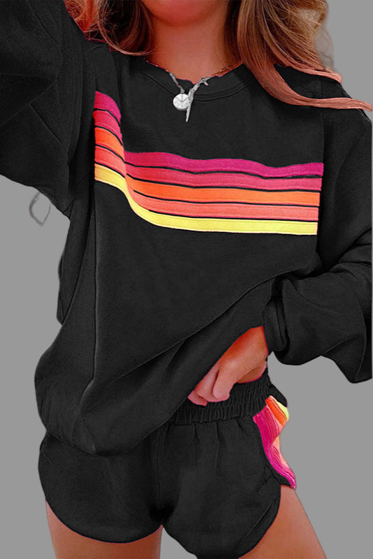 Jovian Dames Pyjamaset | Ademend Katoen, Gestreept Design 0