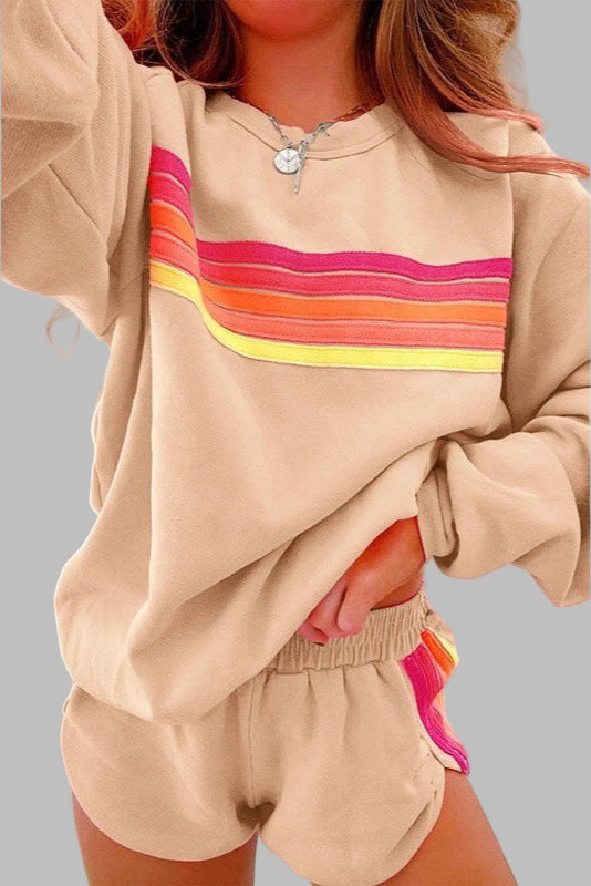 Jovian Dames Pyjamaset | Ademend Katoen, Gestreept Design 3