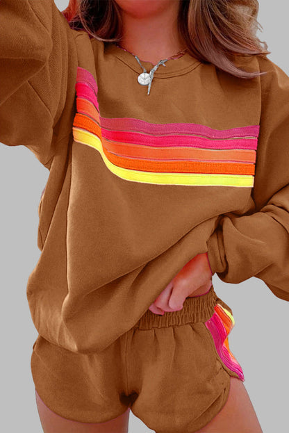 Jovian Dames Pyjamaset | Ademend Katoen, Gestreept Design 4