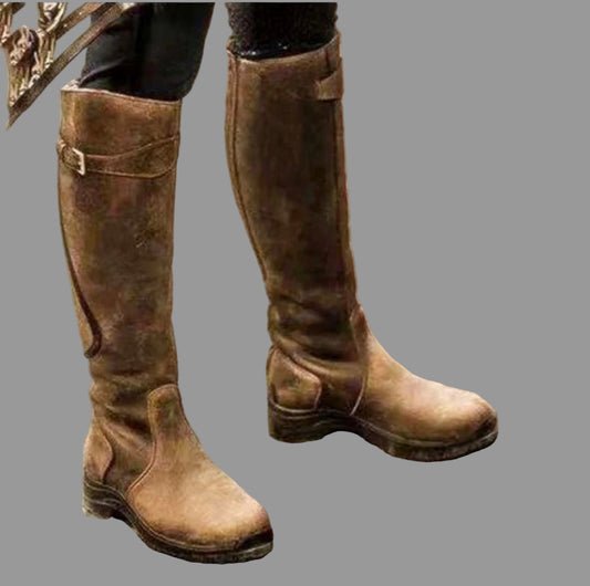 Kim Kniehoge Laarzen Dames | Robuuste Zool, Verstelbare Gesp 1