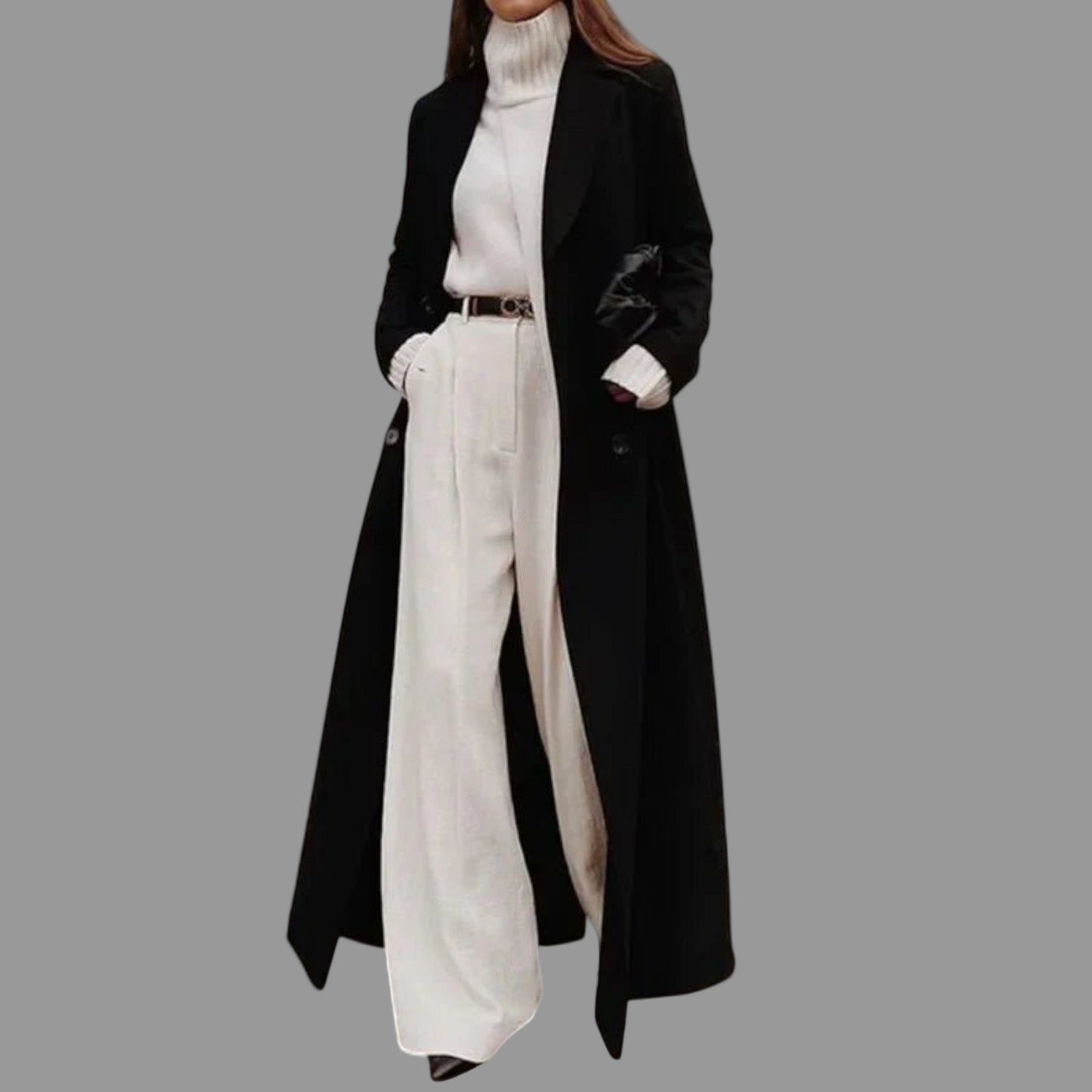 Kim Maxi Overjas Dames | Elegante Lange Pasvorm, Hoogwaardige Stoffen 0