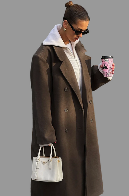 Kim Oversized Damesjas | Luchtig en Elegant, Lange Pasvorm met Reverskraag 0