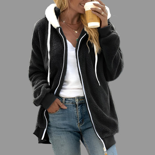 Kim Oversized Sherpa Dames Hoodie | Zacht, Casual, Met Rits 0