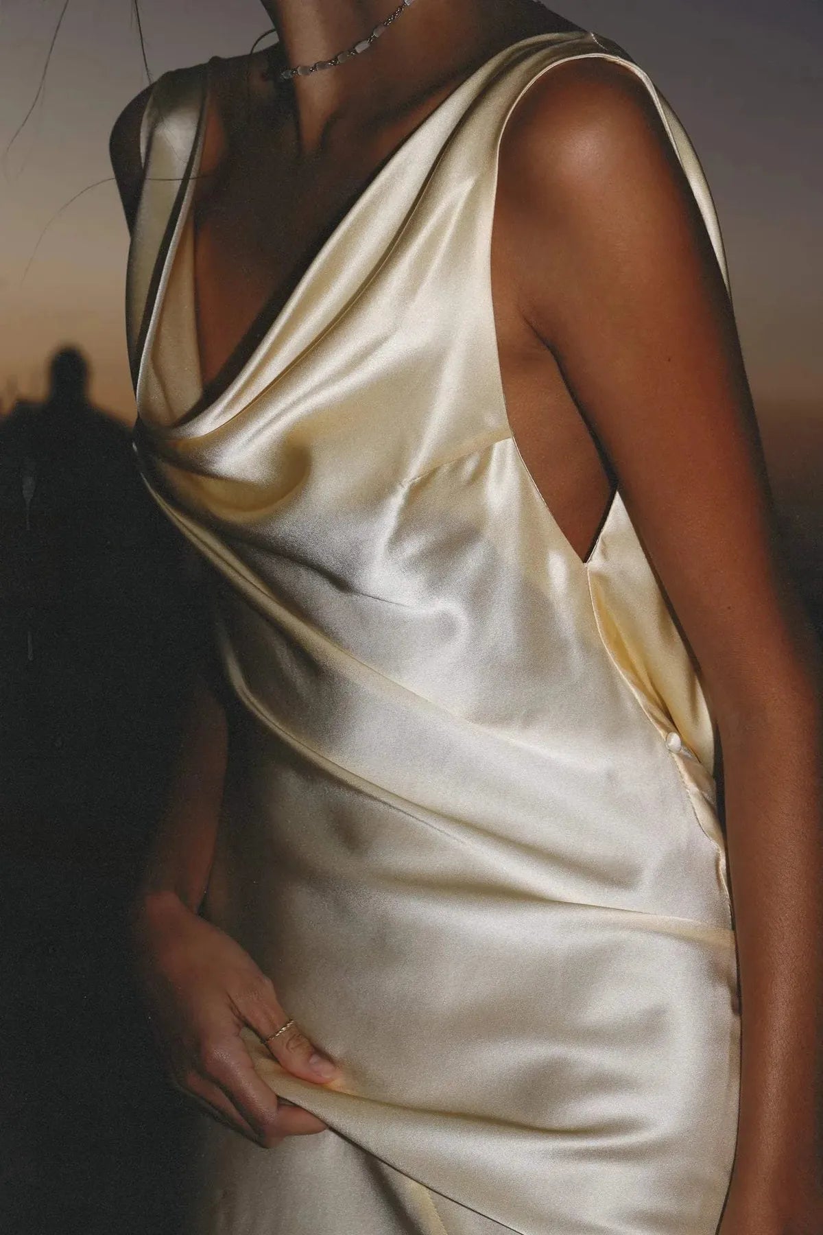 Kim Rugloze Maxi Jurk Dames | Zacht Satijn, Perfect voor Avondevenementen 1