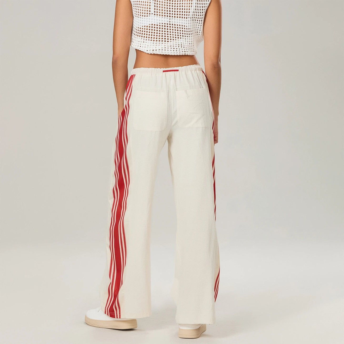 Kyla Actieve Joggingbroek Dames | Hoge Taille, Zachte Katoenmix, Trendy Strepen 6