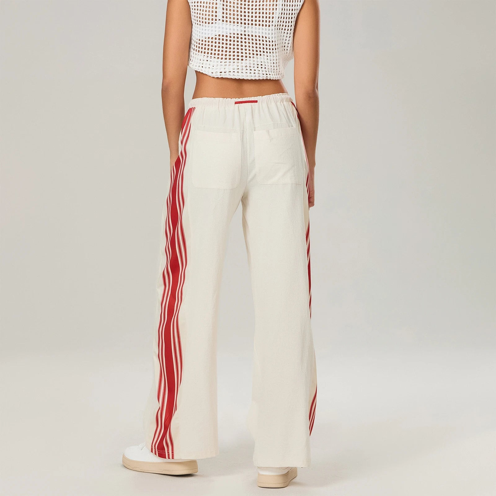 Kyla Actieve Joggingbroek Dames | Hoge Taille, Zachte Katoenmix, Trendy Strepen 6