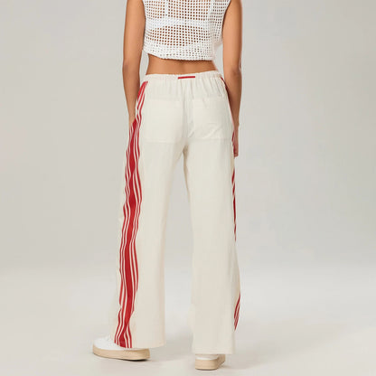 Kyla Actieve Joggingbroek Dames | Hoge Taille, Zachte Katoenmix, Trendy Strepen 6