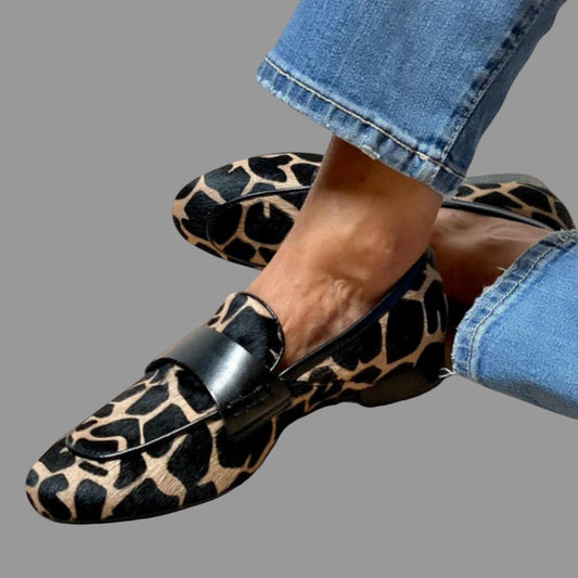 Lia Leopard Loafers Dames | Handgemaakt, Comfortabel Met Dierenprint 0