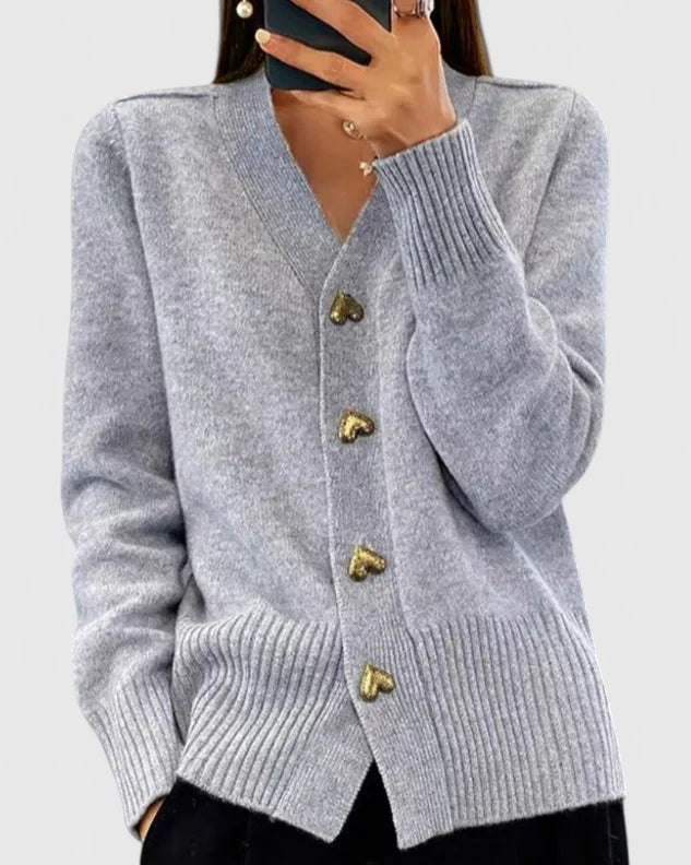 Lila Women's Cardigan | Zachte Stof, Elegante Look 2