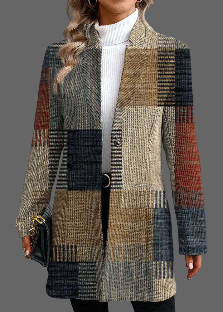 Lina Dames Blazer | Verfijnd Patroon, Professioneel 0