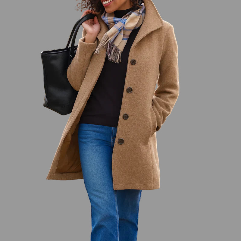 Lina Dames Winterjas | Tijdloos Ontwerp, Hoogwaardige Stof 0