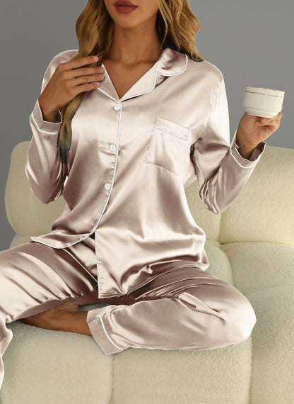 Mila Zijde Nachtset voor Vrouwen | Comfortabele Tweedelige Set 0